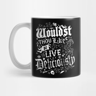 Live Deliciously - Gothic Witch - Vintage Distressed Occult Witchcore Mug